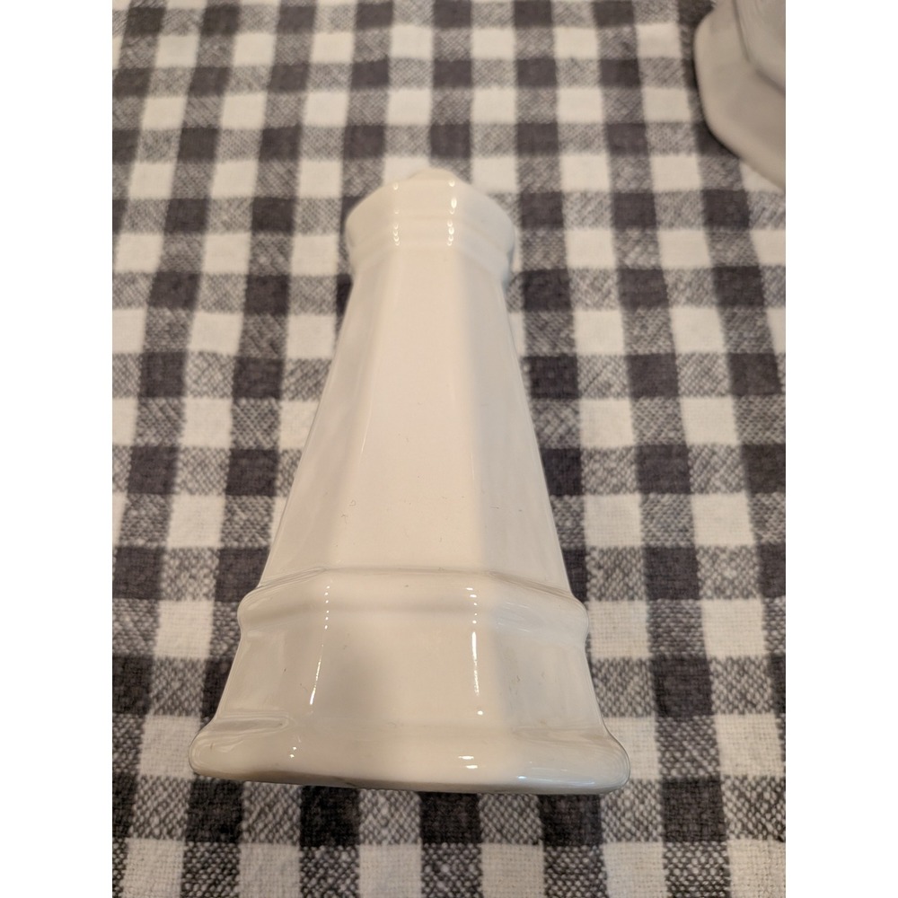Pfaltzgraff Heritage White Salt Pepper Shakers & Sugar Bowl Set White Porcelain - Picture 10 of 12